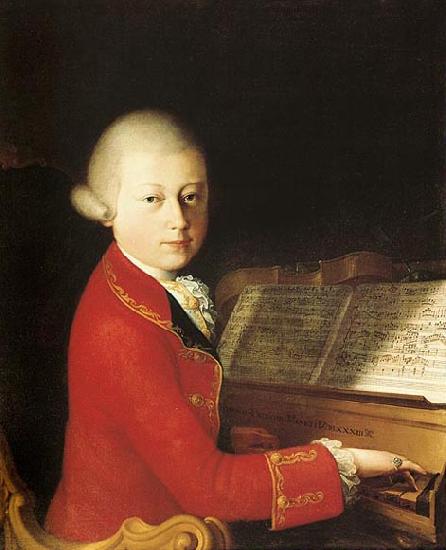 unknow artist Wolfang Amadeus Mozart (aged 14) in Verona Germany oil painting art